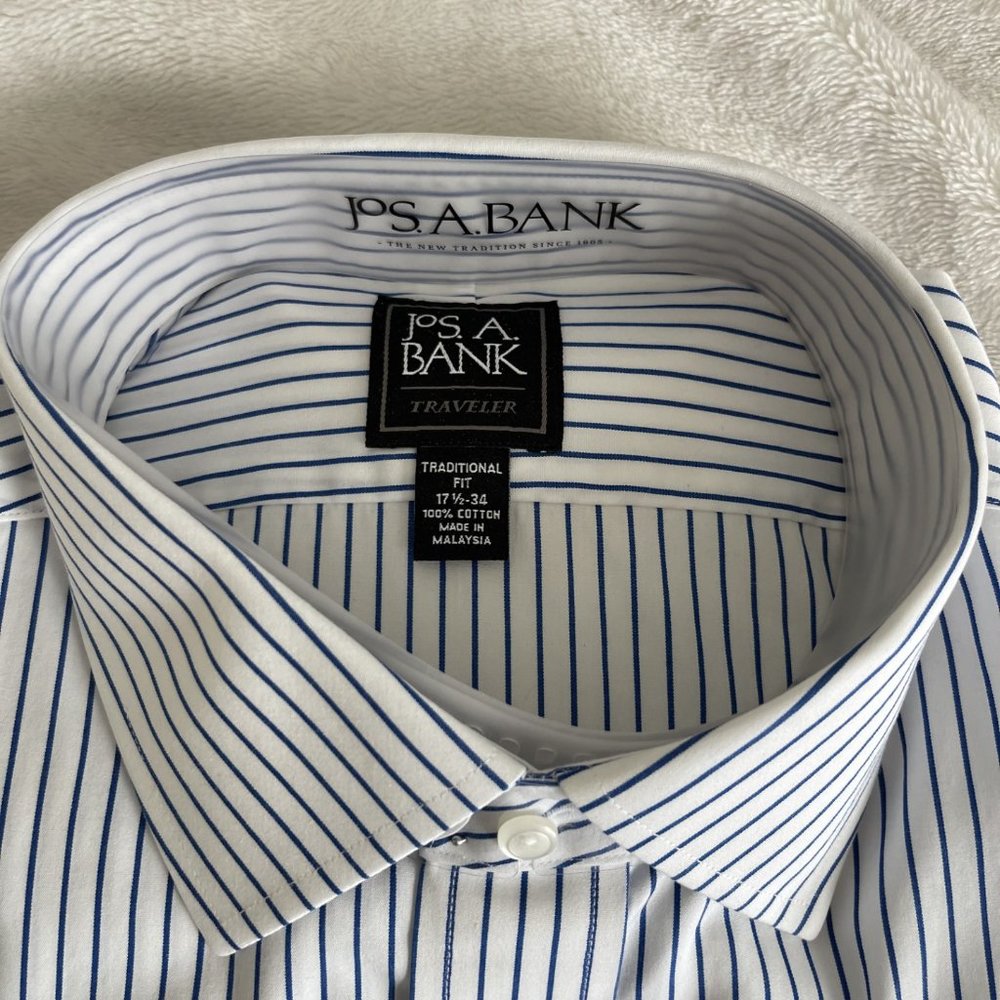 Jos A Bank Traveler shirt, 17 1/2 - 34 - Picture 4 of 5